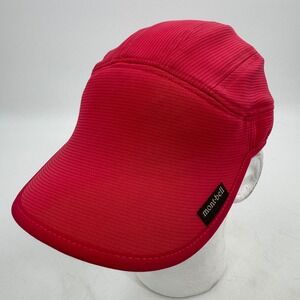 Montbell‎ Running Cap Hat S/M Red Adjustable Lightweight Outdoor Sport